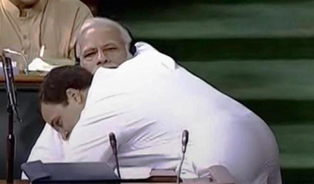rahul hugs modi